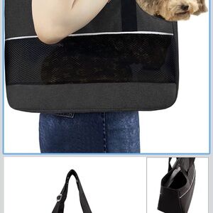 Black Pet Carrier Tote Bag